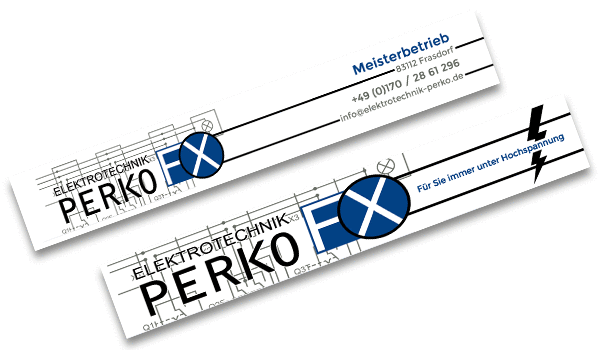 Referenzen Werbemittel - Elektrotechnik Perko FX